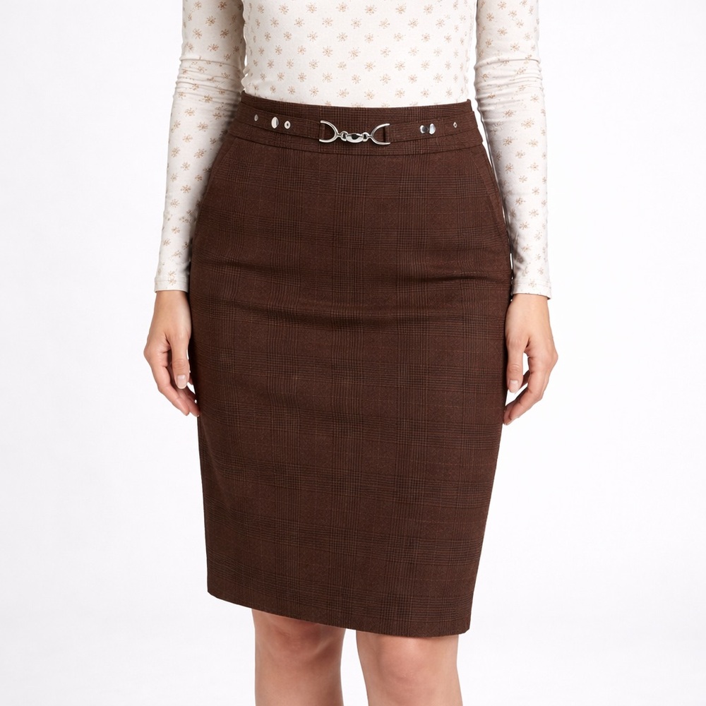 Soho Apparel Chocolate Pencil Skirt